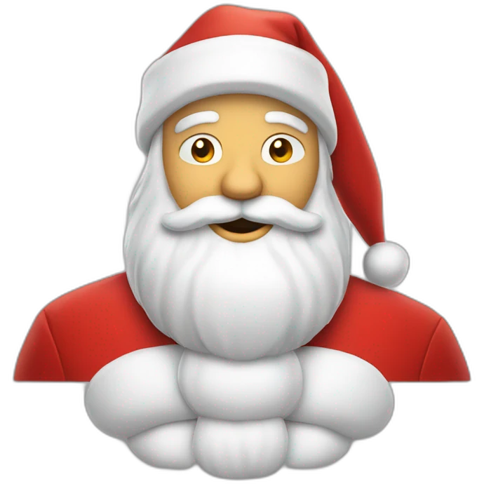 Santa Claus Jolly Santa with his iconic red suit and white beard. emoji
