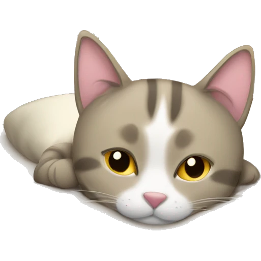 Cat sleeping in bed emoji