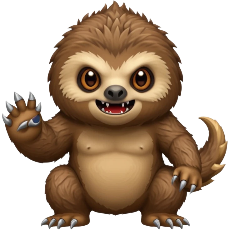 one sloth big and evil like godzilla emoji