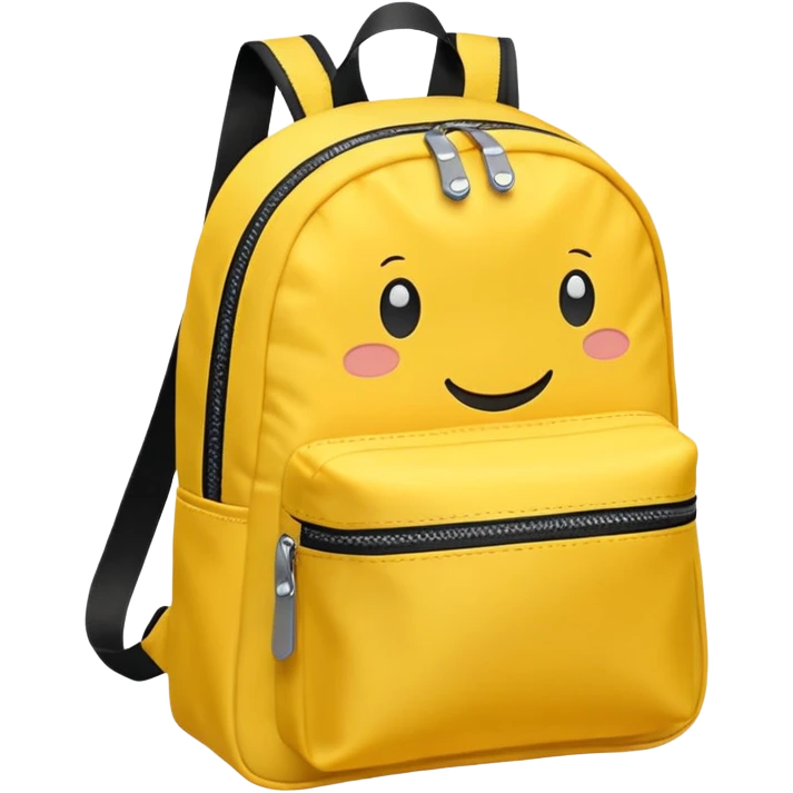 a yellow kid Backpack with zip emoji