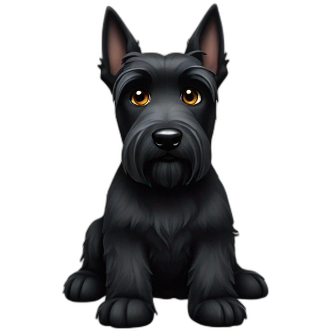Scottish terrier black eye black dog emoji