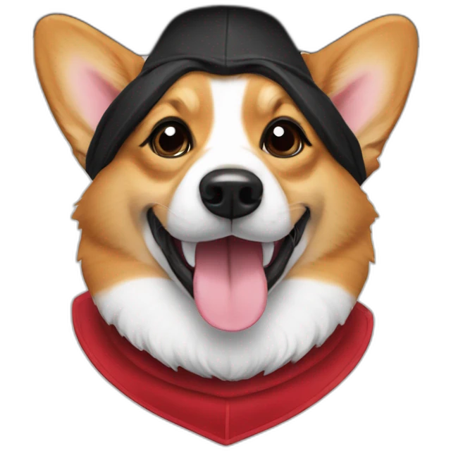 corgi with graduation cap from infinite academy emoji