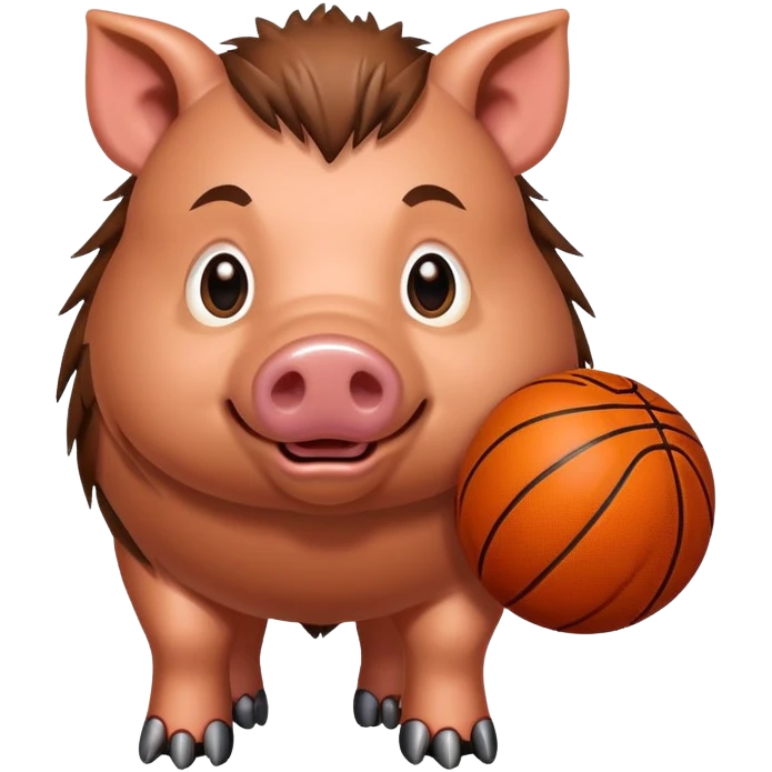 hog and basketball  emoji