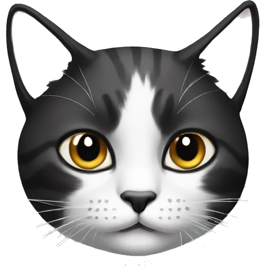 cat black and white emoji