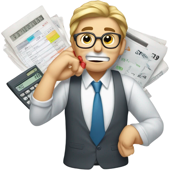 Accountant with a toothache emoji