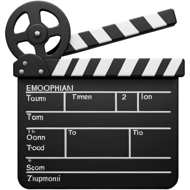 “movie clapperboard mid-snap emoji