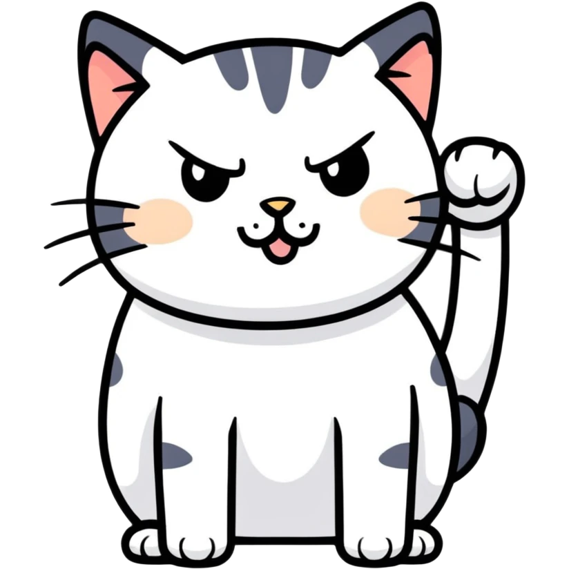 Cat middle finger emoji