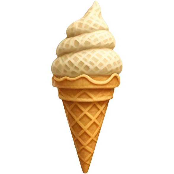 ice cream cone without ice cream emoji