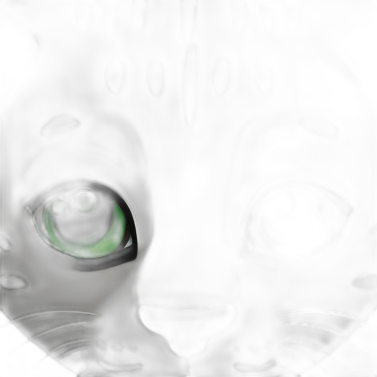 make an emoji of an animal black panther with green eyes emoji