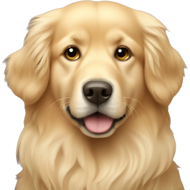 Fluffy golden retriver emoji