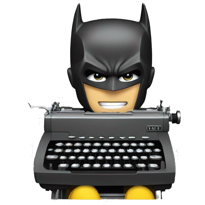 batman typing on typewriter emoji