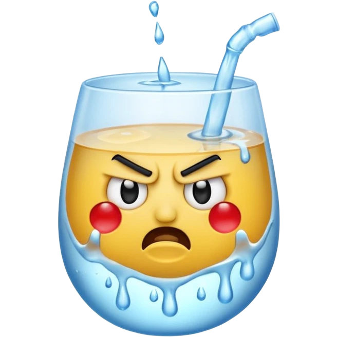 angry emoji with ice water emoji