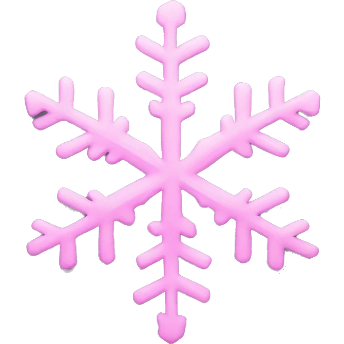 Pink snowflake emoji