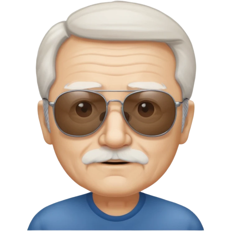 old man white neutral face with sunglasses emoji