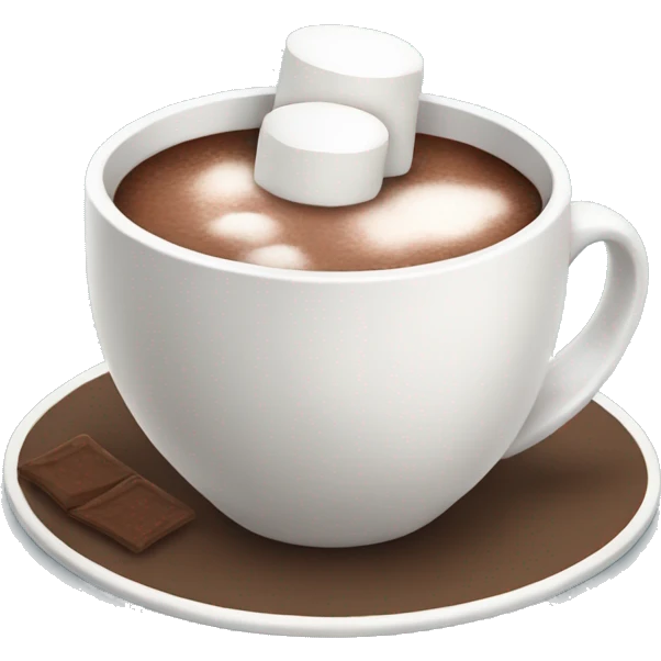 A cup of hot cocoa with marshmallows (no face) emoji