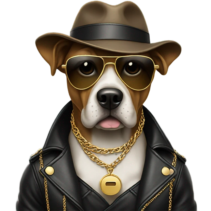 Dog gangster  emoji