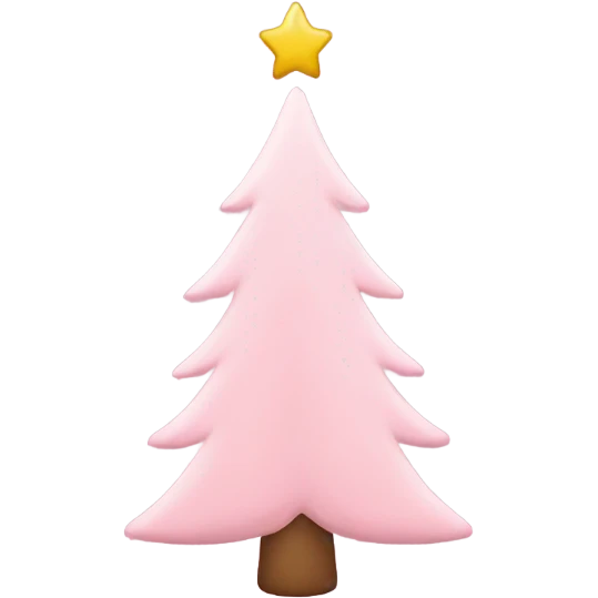pastel pink christmas tree emoji