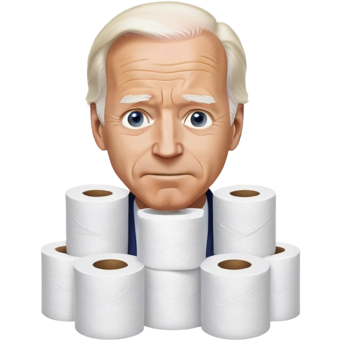 Joe Biden in toilet paper emoji