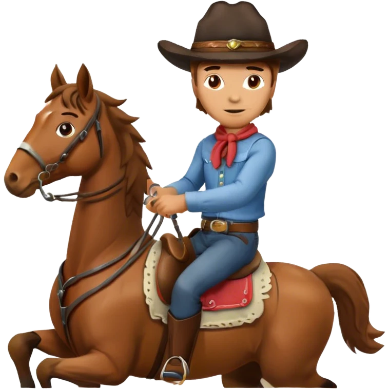 a cowboy riding a horse  emoji