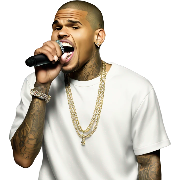 Hyper Realistic Chris brown singing residuals  emoji