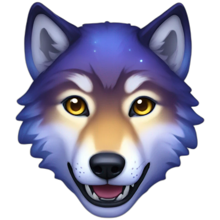 Galaxy wolf emoji