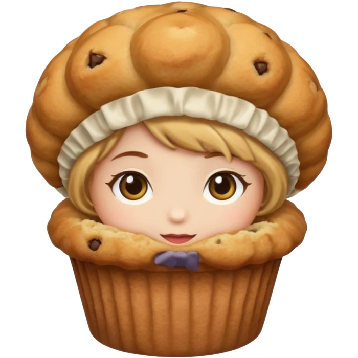 A hair bonnet with a muffin like a muffin bonnet  emoji