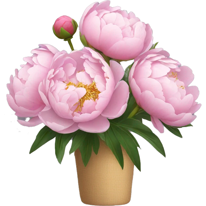 Peonies bouquet emoji