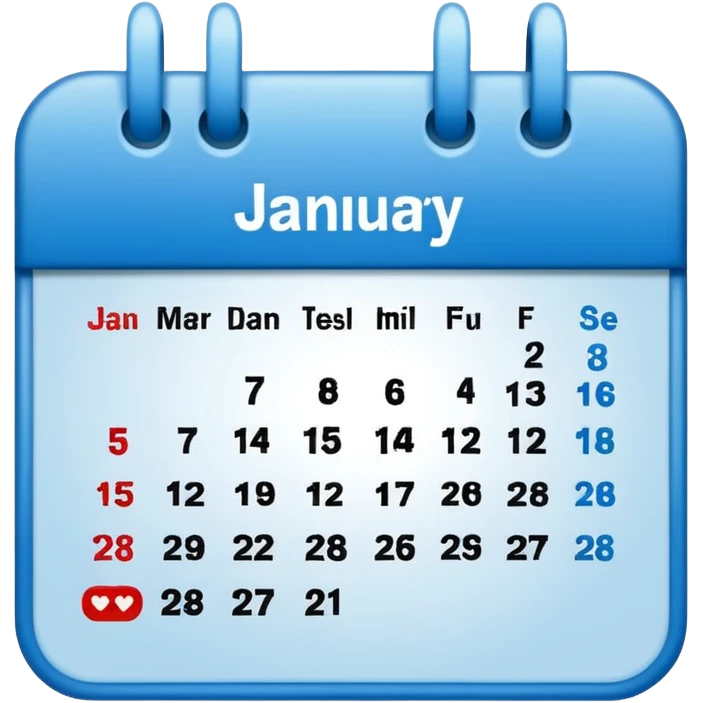 January 12 calendar icon emoji