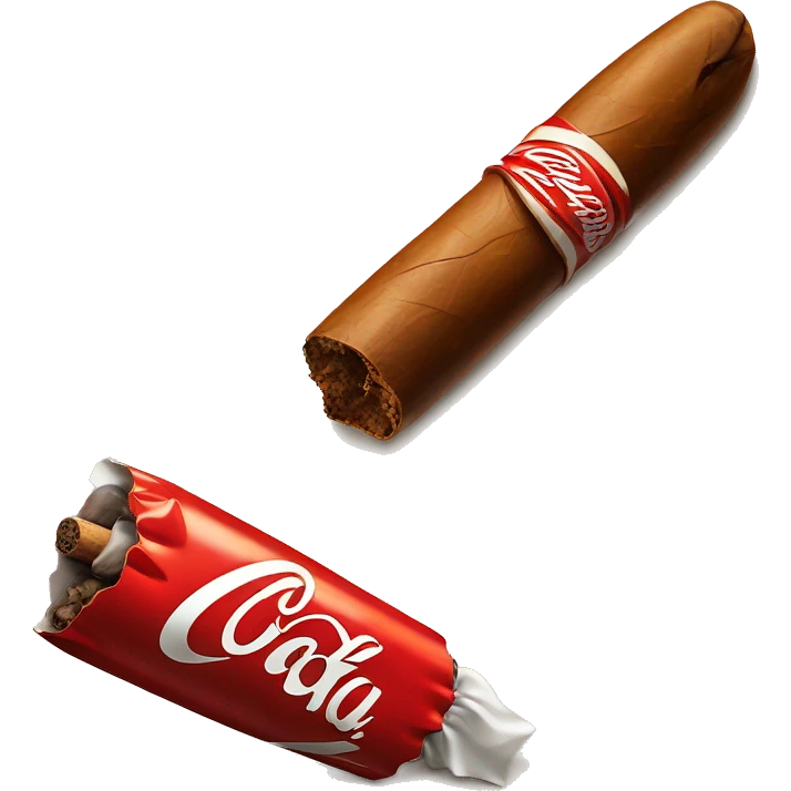 vanilla coca-cola next to a cigar emoji