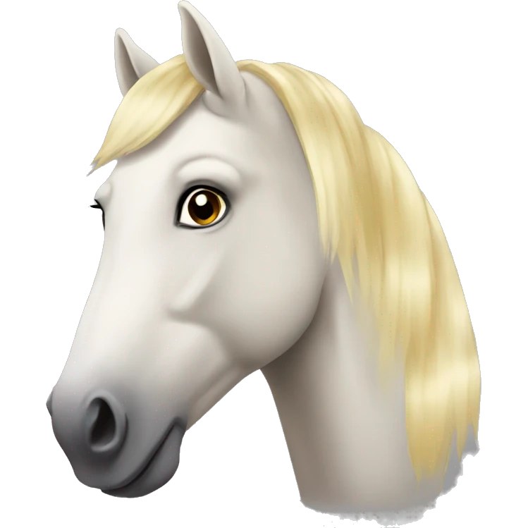 Blonde pretty horse emoji