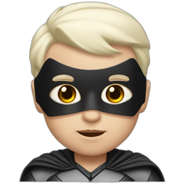 white Baby with bat man suit emoji
