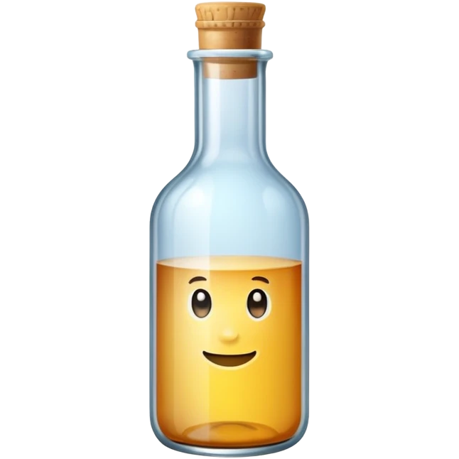An empty bottle labeled 0 ml. emoji