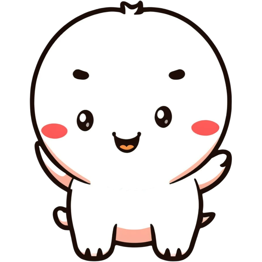 cute character smiling pose emoji