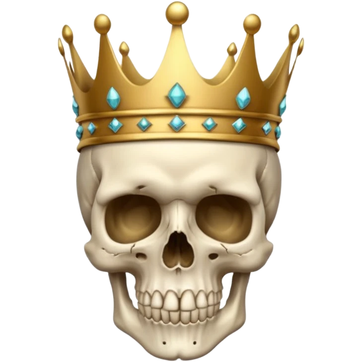 Skull with a crown on his head emoji