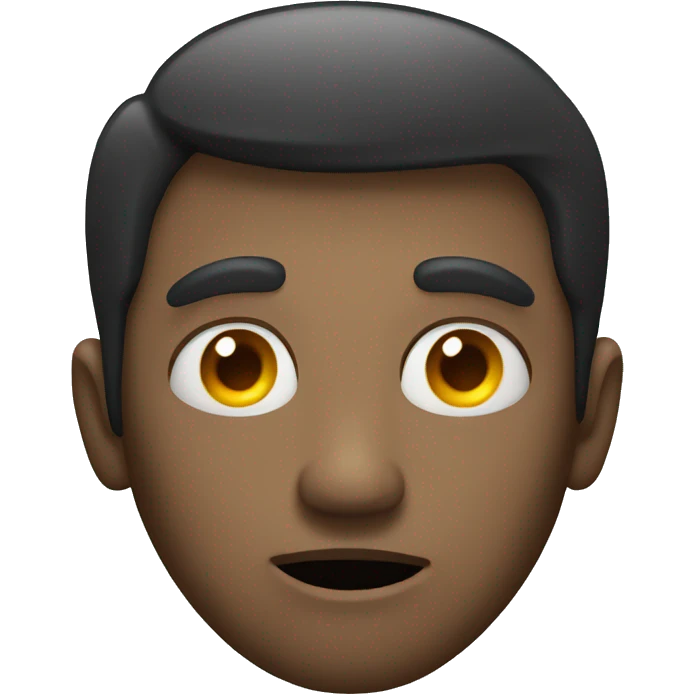 man with scary eyes emoji