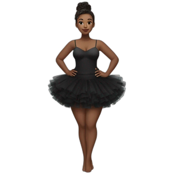 full-body-curvy-балерина-black-tutu-white-knickers emoji