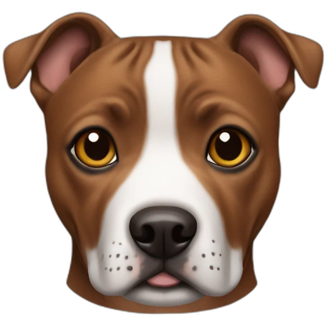 Staffie tout marron emoji