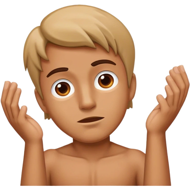 Man shrugging his shoulders  emoji