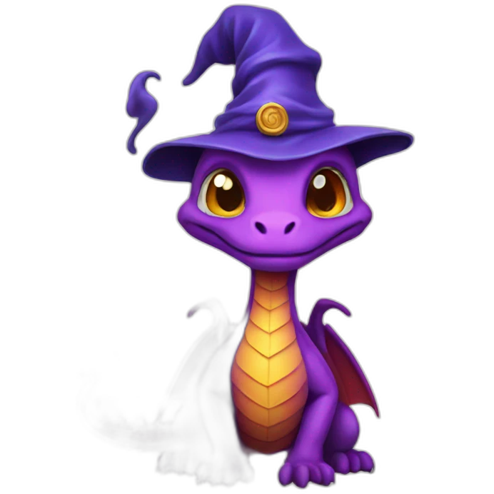 dragon with a wizard hat emoji