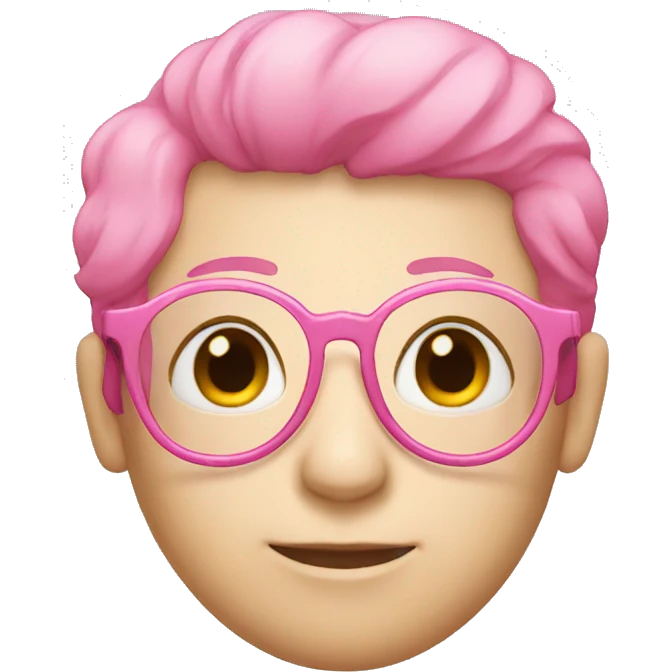plain pink glasses no person emoji