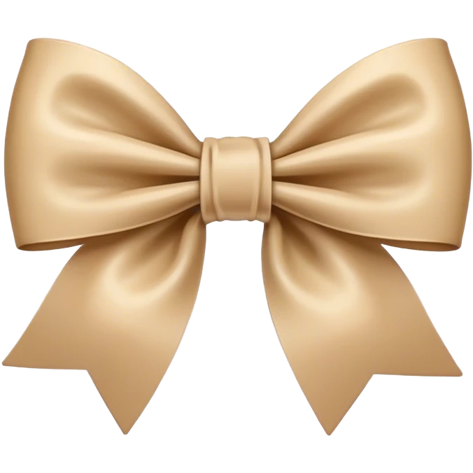 beige bow emoji