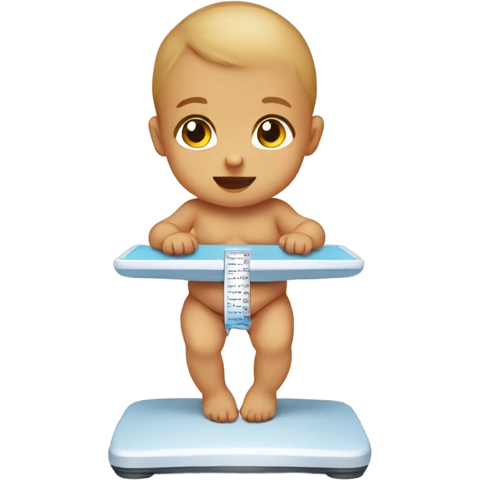 a baby on a scale  emoji