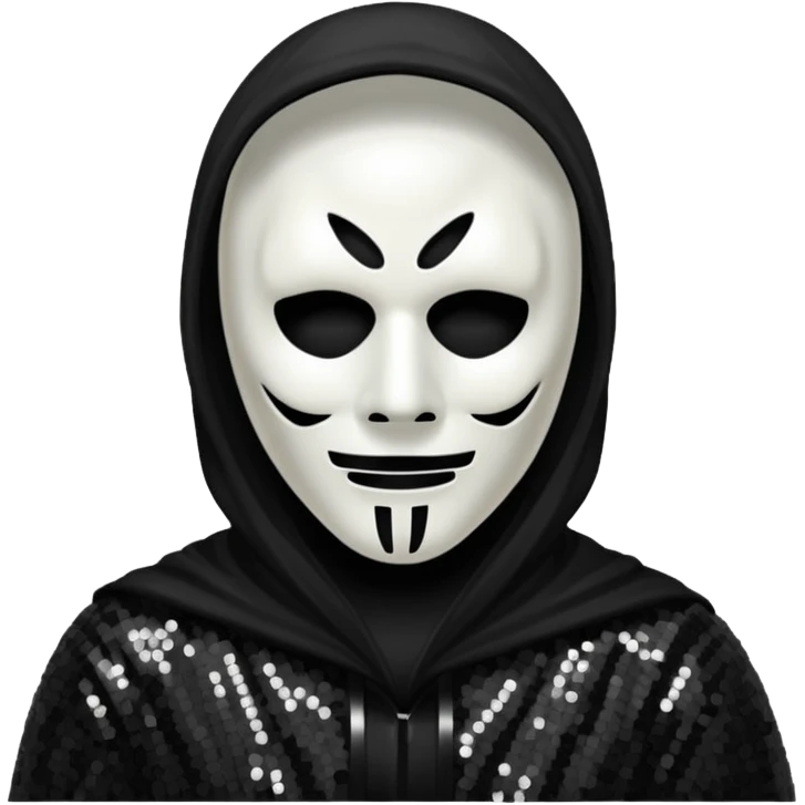 Ghostface with black sequin outfit  emoji