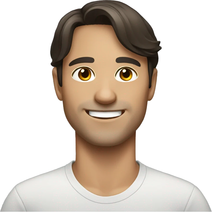 smiling brunette male portrait emoji