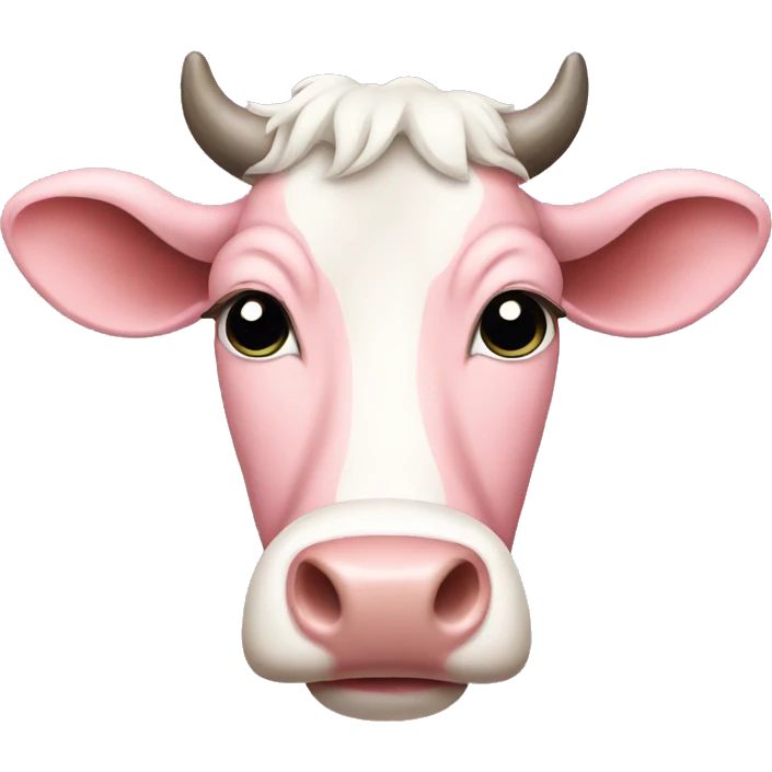 Pastel pink cow iPhone emoji emoji