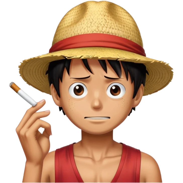 Luffy smoking emoji