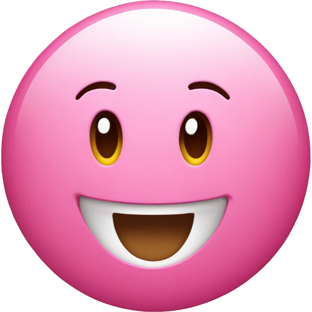 Pink excited face emoji