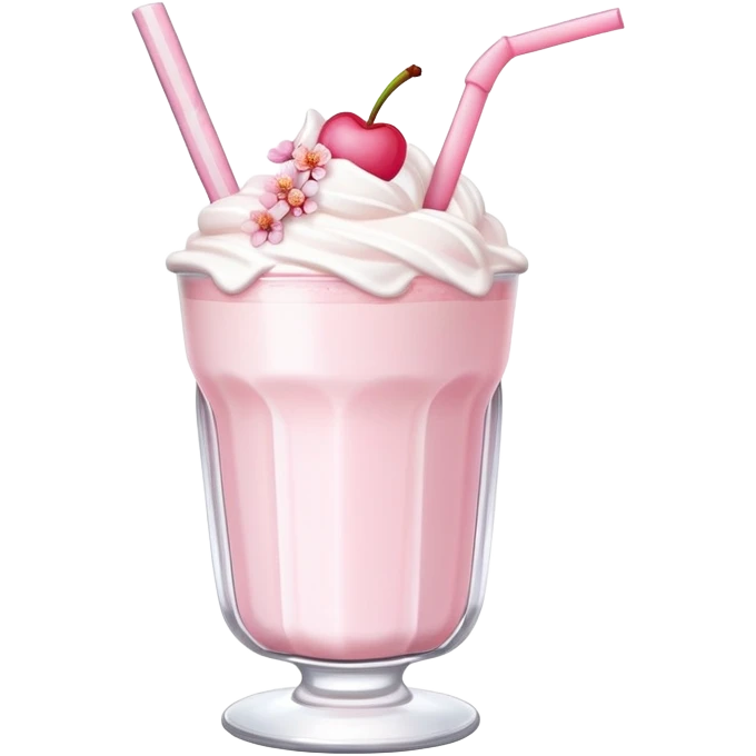 Cute Pastel pink Cherry Blossom Sakura Milkshake emoji