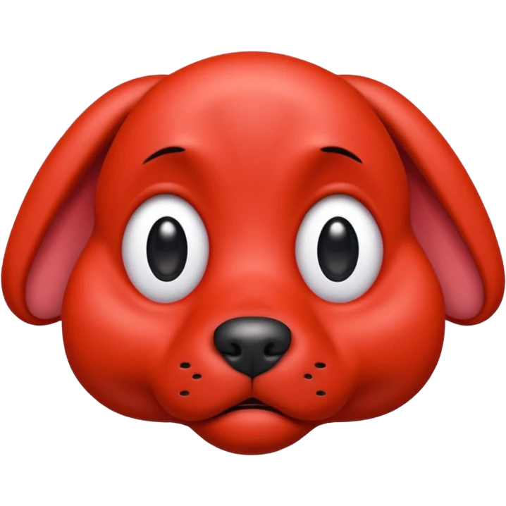 red alien dog face emoji