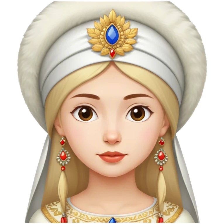 Russian girl whith kokoshnik emoji